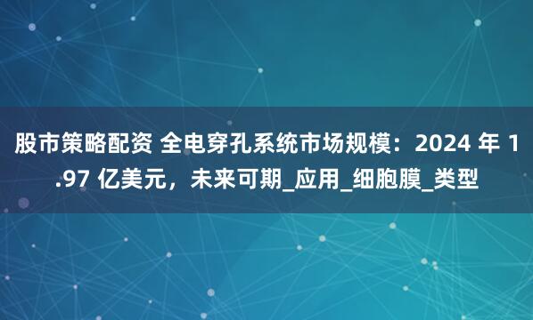 股市策略配资 全电穿孔系统市场规模：2024 年 1.97 亿美元，未来可期_应用_细胞膜_类型